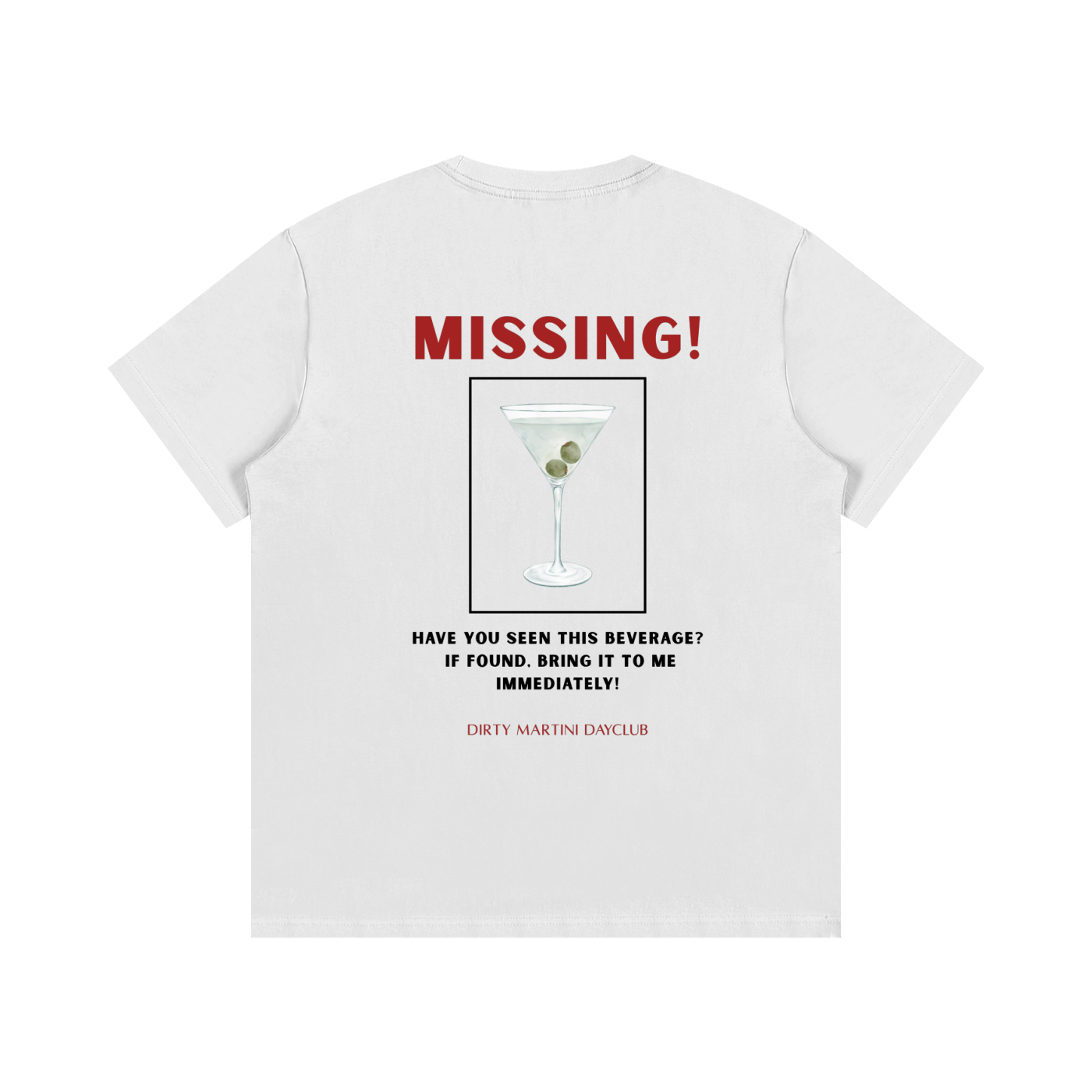 Missing Martini Cotton T-Shirt